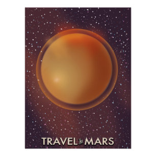 Póster Viajar a Marte