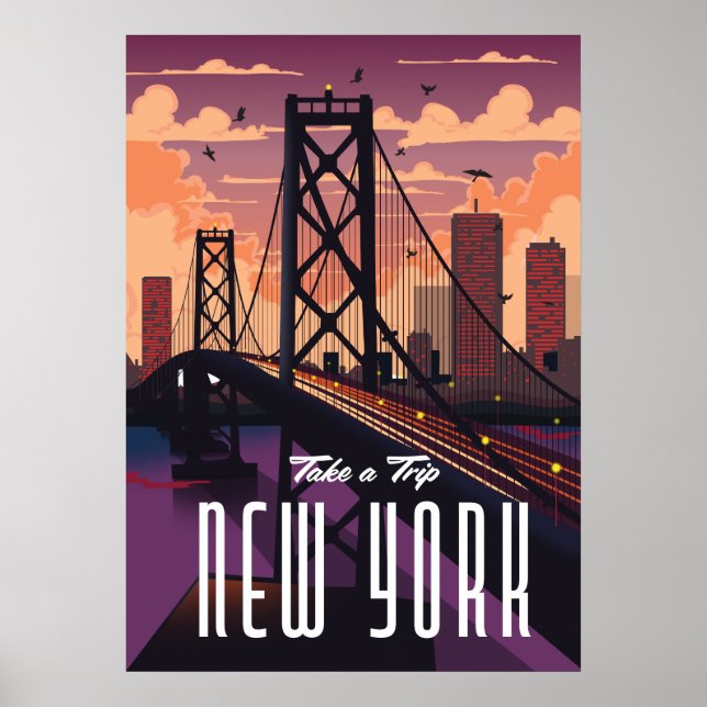 Póster Viajar a Nueva York (Frente)