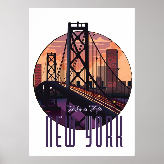 Póster Viajar a Nueva York (Frente)
