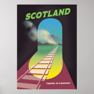 Póster Viajar con comodidad Escocia