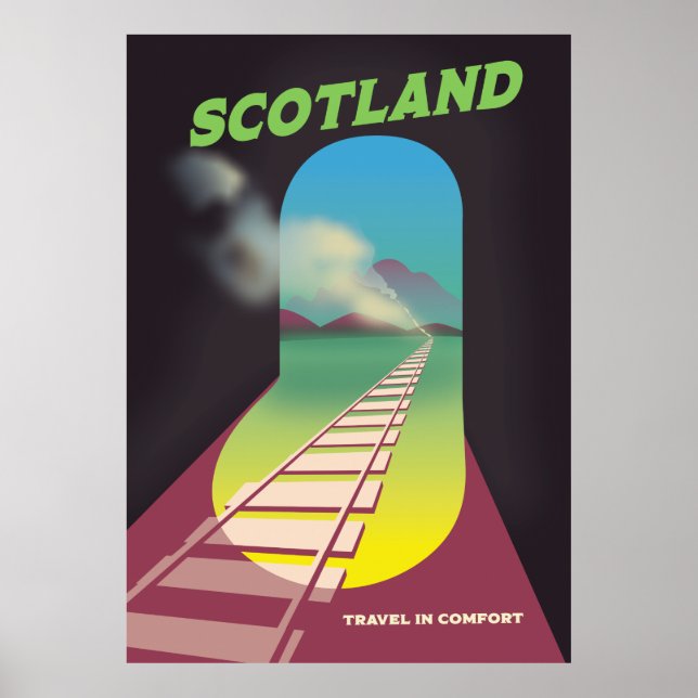 Póster Viajar con comodidad Escocia (Frente)