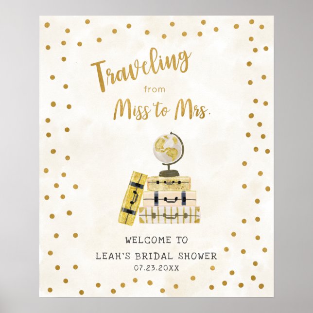 Póster Viajar de Miss a Señorita Ducha de novia (Frente)