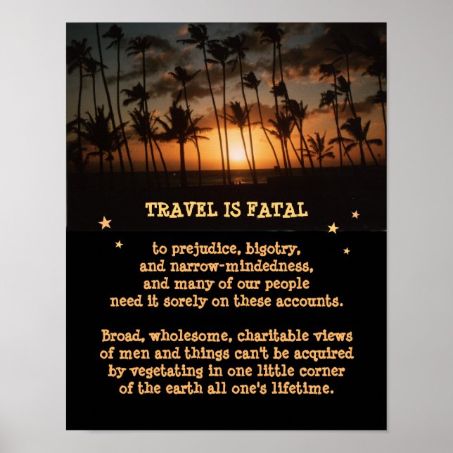 Póster Viajar es fatal para Narrow-Mindedness, etc. (Frente)