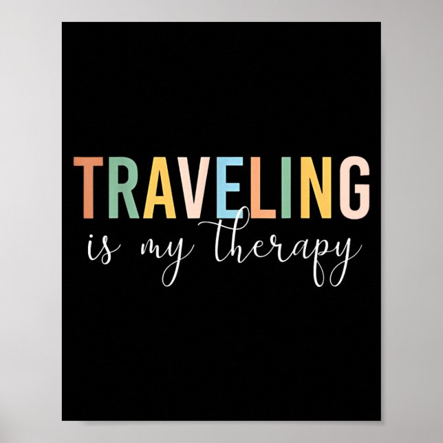 Póster Viajar es mi terapia  (Frente)