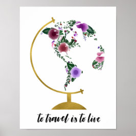 Póster Viajar es vivir