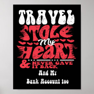 Póster Viajar me robó el corazón ~ Divertido Día de San V