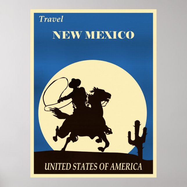 Póster Viajar Nuevo México (Frente)