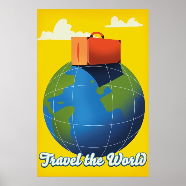 Póster Viajar por el mundo (Frente)