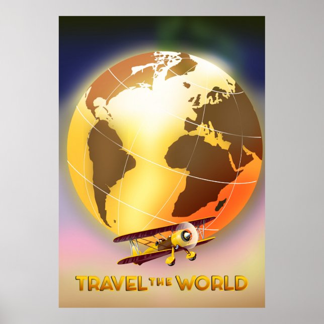 Póster Viajar por el mundo (Frente)