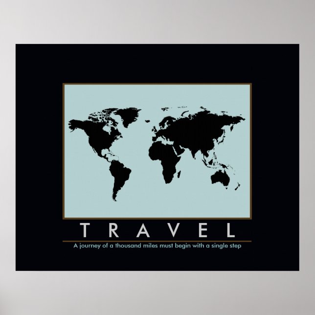 Póster viajar por todo el mundo (Frente)