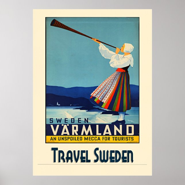 Póster Viajar Suecia (Frente)