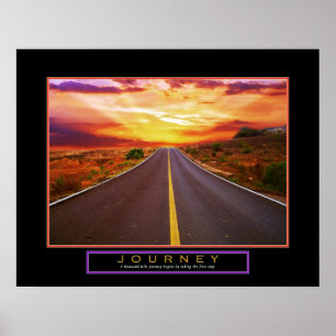 Póster Viaje" 22" del poster de motivación "x28 "