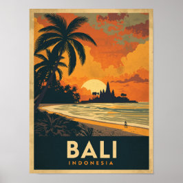 Póster Viaje a Bali por Vintage