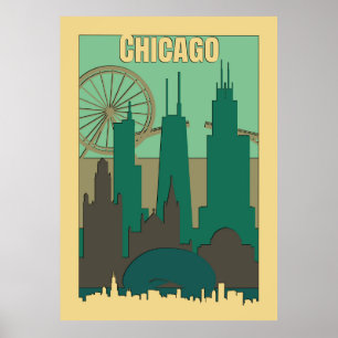 Póster Viaje a Chicago