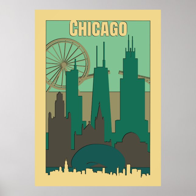 Póster Viaje a Chicago (Frente)
