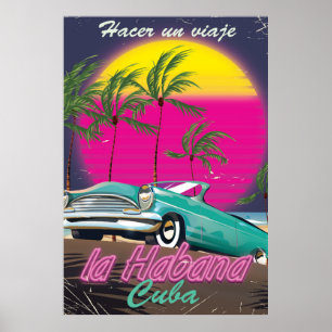 Póster Viaje a Cuba a poster en 1985
