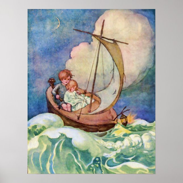 Póster Viaje a Fairyland Vintage (Frente)