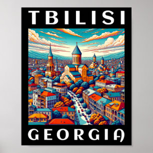 Póster Viaje a Georgia y Tbilisi 