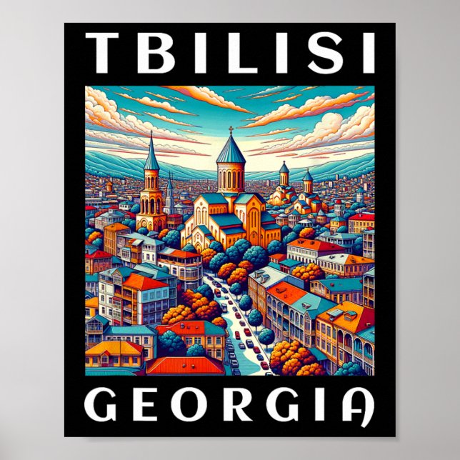 Póster Viaje a Georgia y Tbilisi  (Frente)