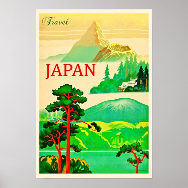 Póster Viaje a Japón Vintage (Frente)