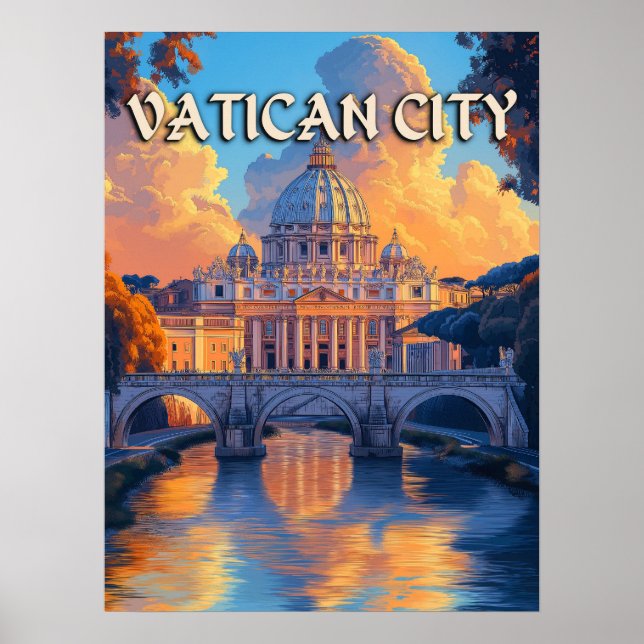Póster Viaje a la Ciudad del Vaticano (Frente)