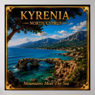 Póster Viaje a la isla de Chipre del Norte de Kyrenia