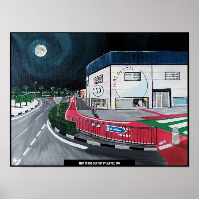 Póster Viaje a la pintura dentista de Alfred Fox (Frente)