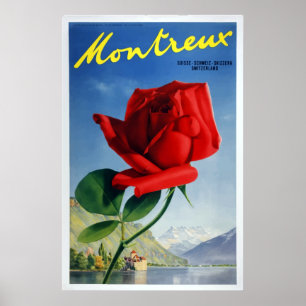 Póster Viaje a Montreux Suiza