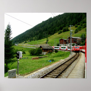 Póster Viaje a Oberwald en Suiza