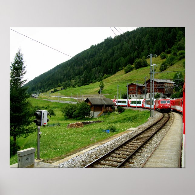 Póster Viaje a Oberwald en Suiza (Frente)