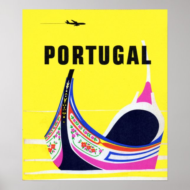 Póster Viaje a Portugal Vintage (Frente)