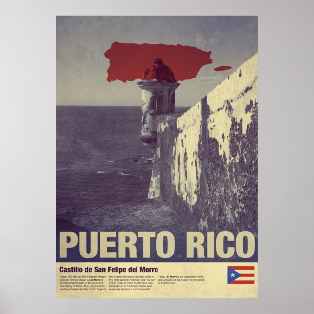 Póster Viaje a Puerto Rico: El Morro (Frente)
