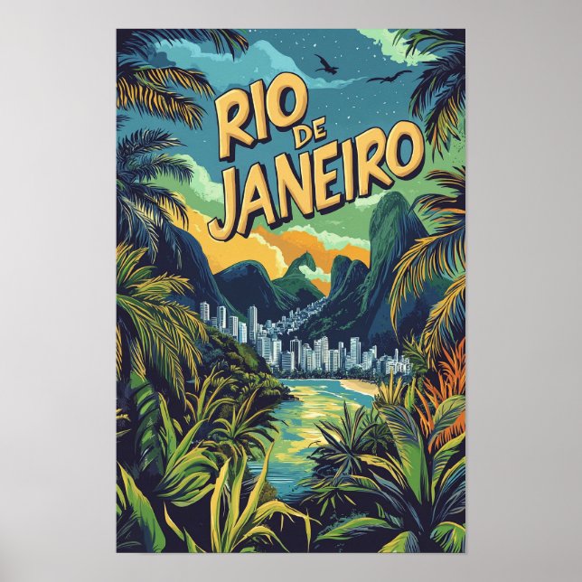 Póster Viaje a Río de Janeiro Brasil (Frente)