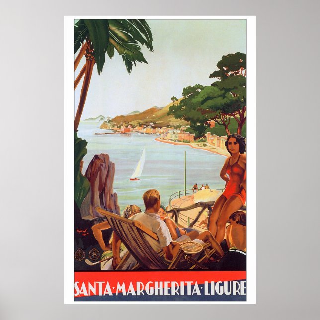 Póster Viaje a Santa Margherita Ligure Italia (Frente)