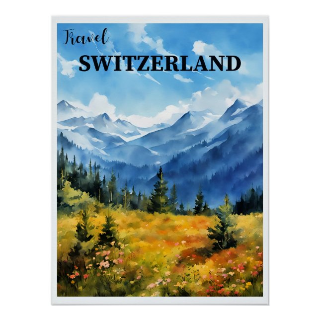 Póster Viaje a Suiza (Anverso)