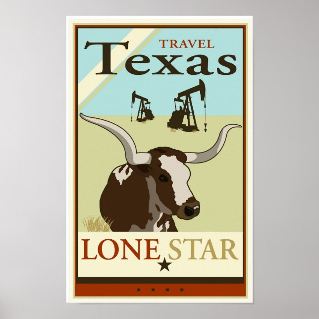 Póster Viaje a Texas (Frente)