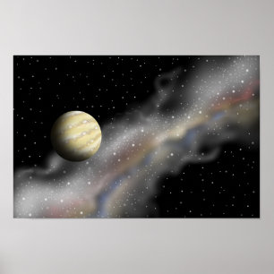 Póster Viaje a un planeta desconocido.