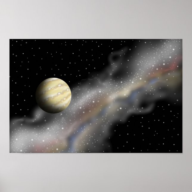Póster Viaje a un planeta desconocido. (Frente)