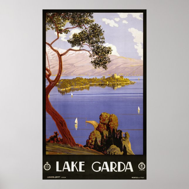 Póster Viaje al lago Garda (Frente)