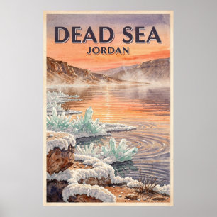 Póster Viaje al Mar Muerto Jordania