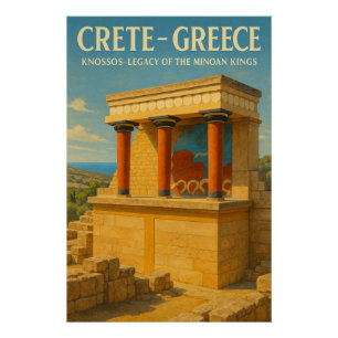 Póster viaje al palacio de Knossos