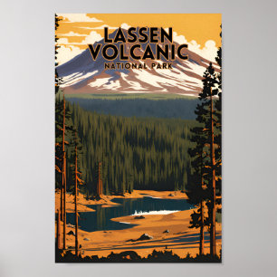 Póster Viaje al Parque Nacional Volcánico de Lassen