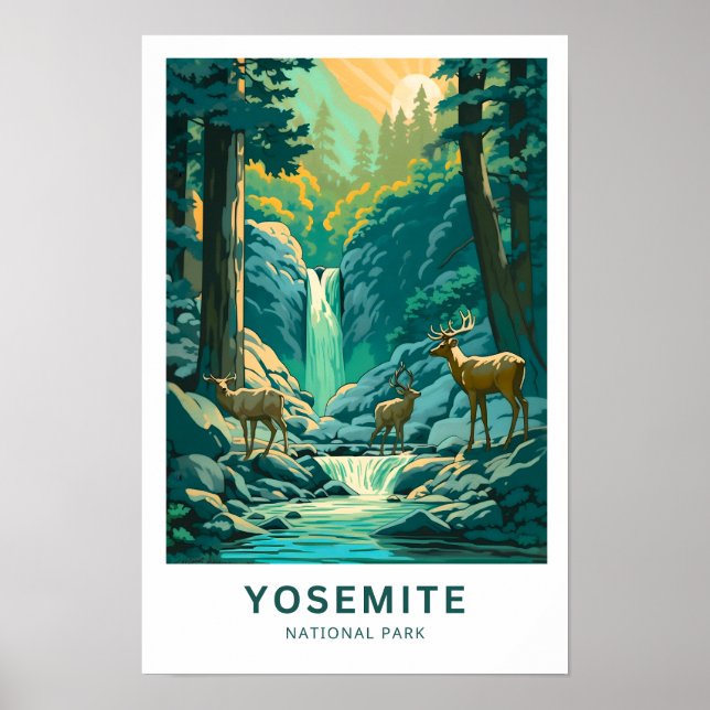 Póster Viaje al Parque Nacional Yosemite (Frente)
