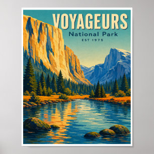 Póster Viaje Antiguo Parque Nacional Voyageurs
