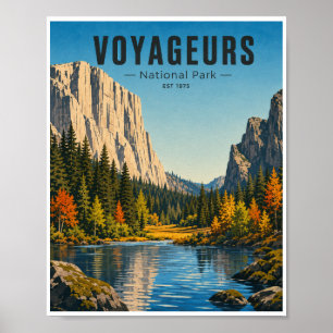 Póster Viaje Antiguo Parque Nacional Voyageurs