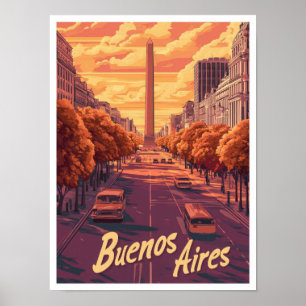 Póster Viaje artístico argentino de Buenos Aires