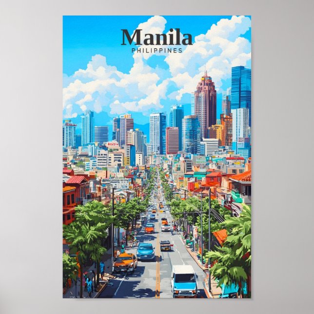 Póster Viaje artístico de Filipinas en Manila (Frente)