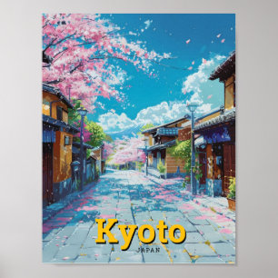 Póster Viaje artístico japonés de Kioto