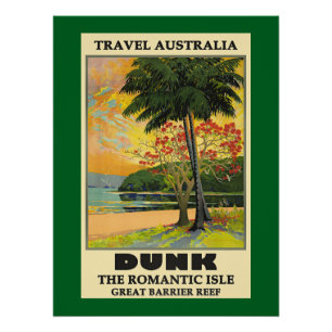 Póster Viaje Australia, Gran Barrera de Coral,