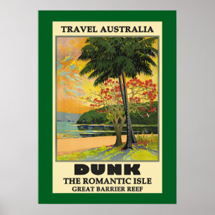 Póster Viaje Australia, Gran Barrera de Coral,